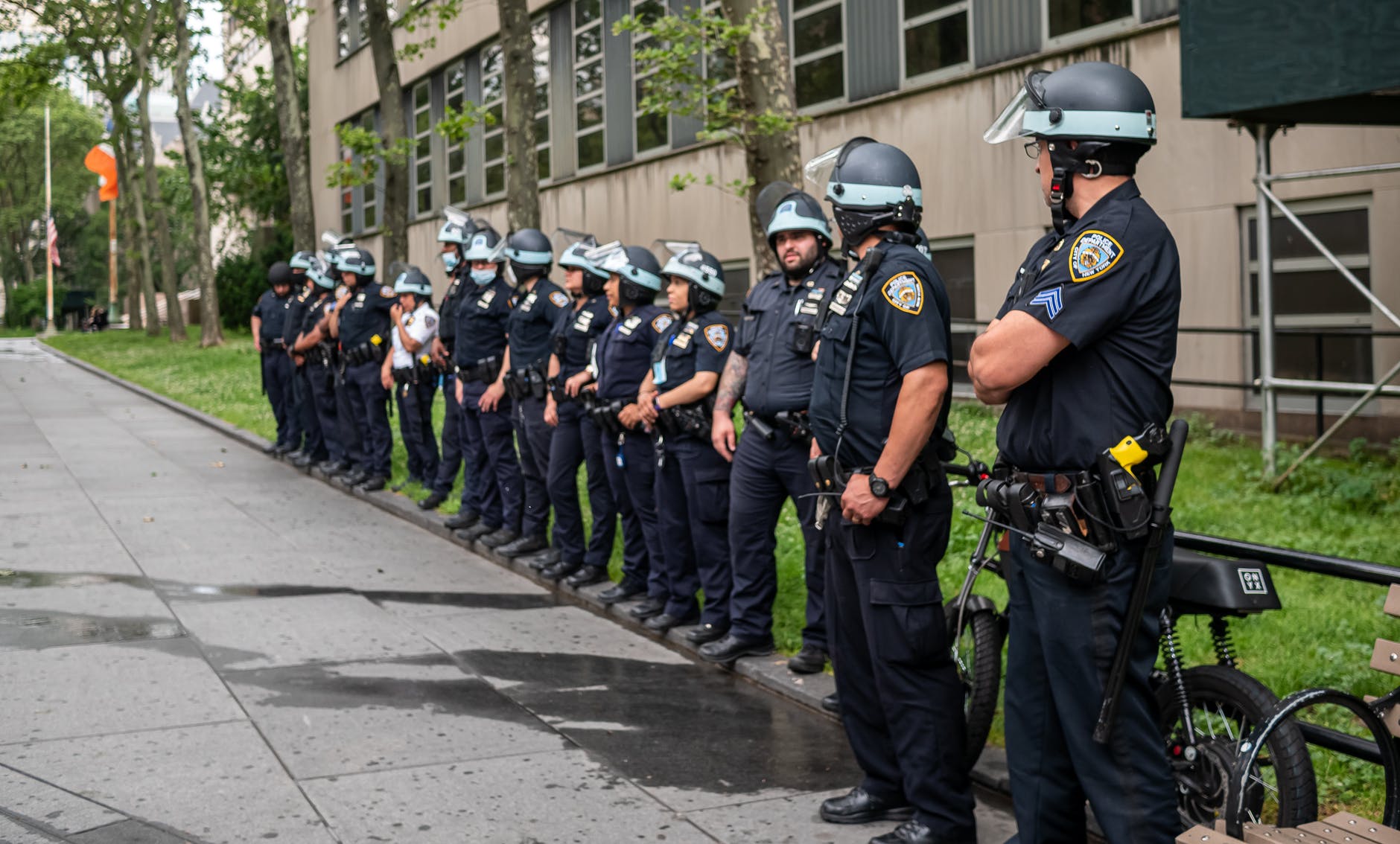police officers in city