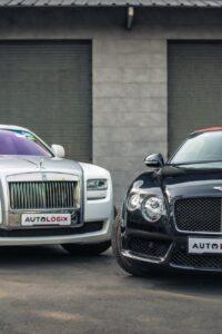 luxury cars parked side by side