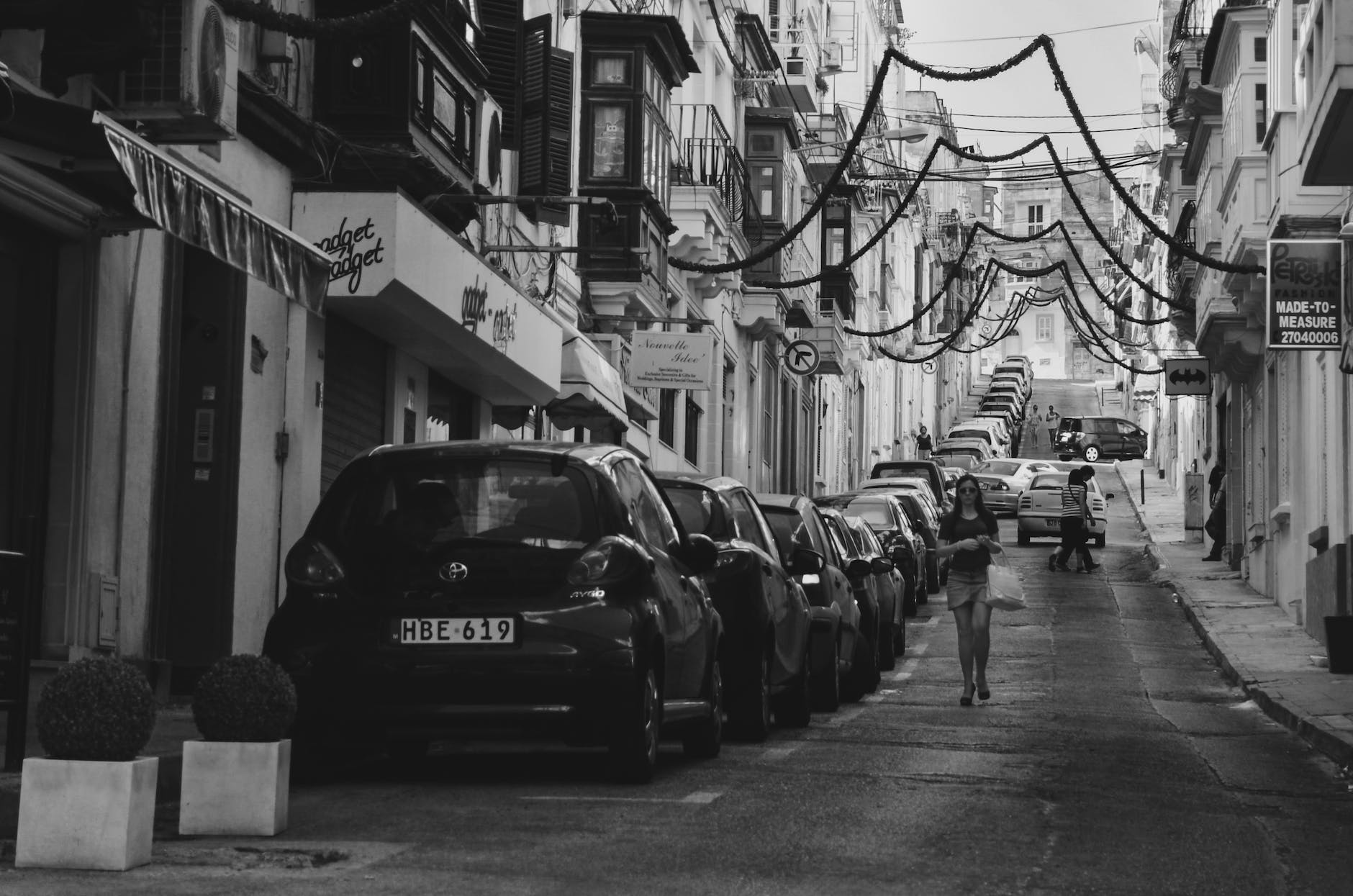 cars parked on the street