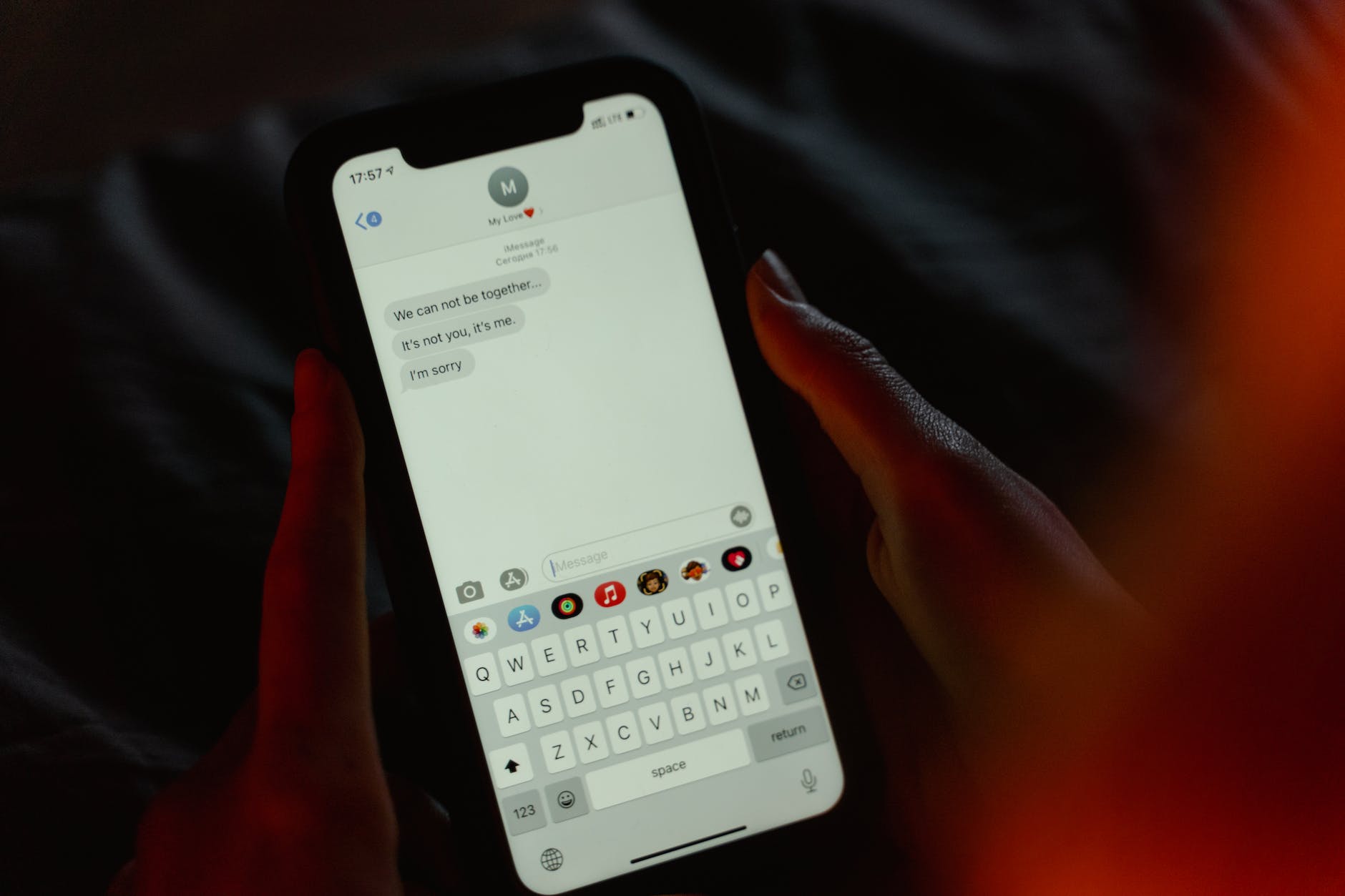 a person holding a smartphone