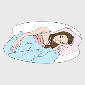 Sleeping woman png sticker, transparent