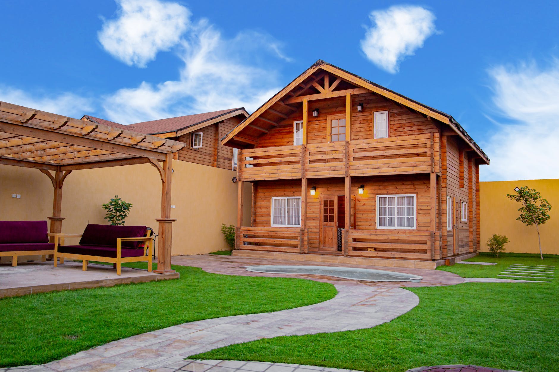 house with patio and yard