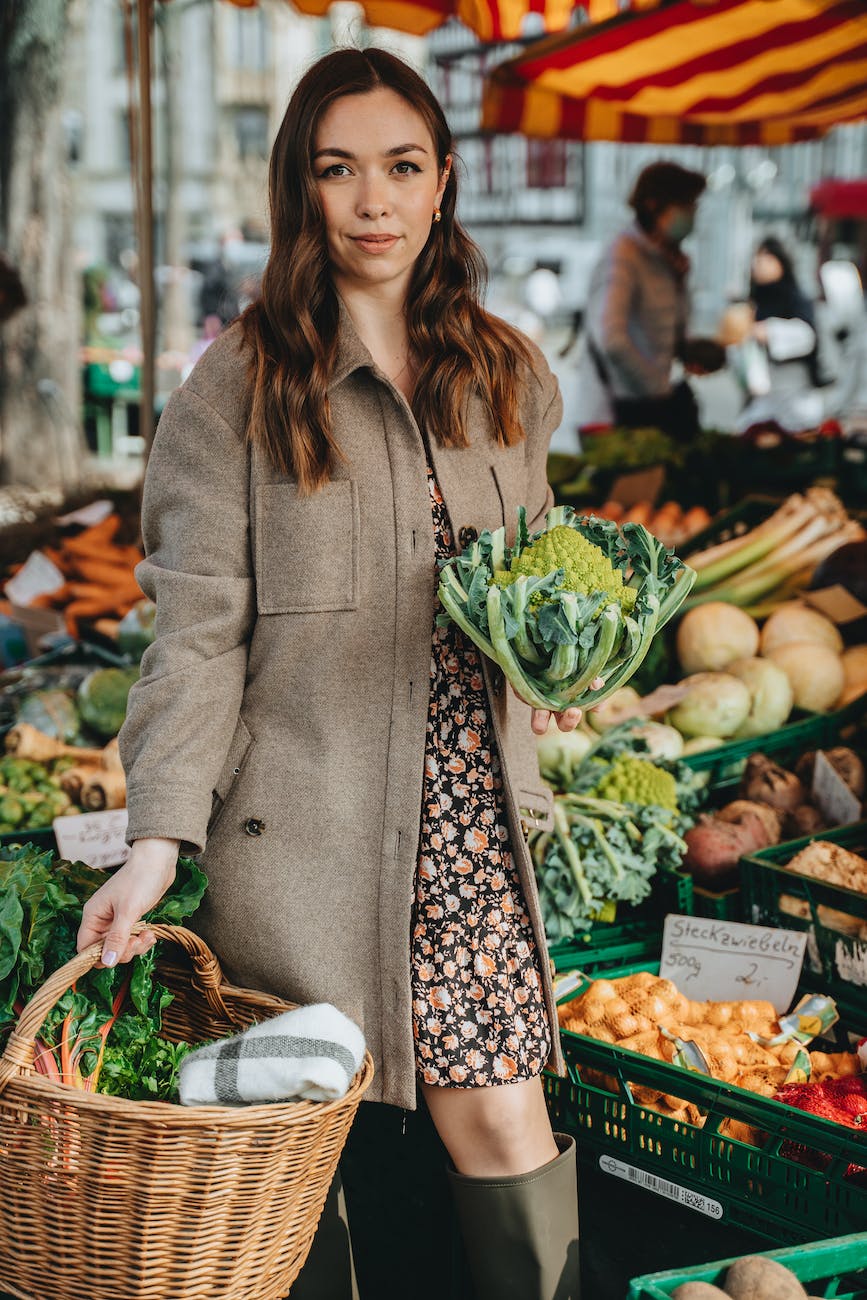 a woman at a market