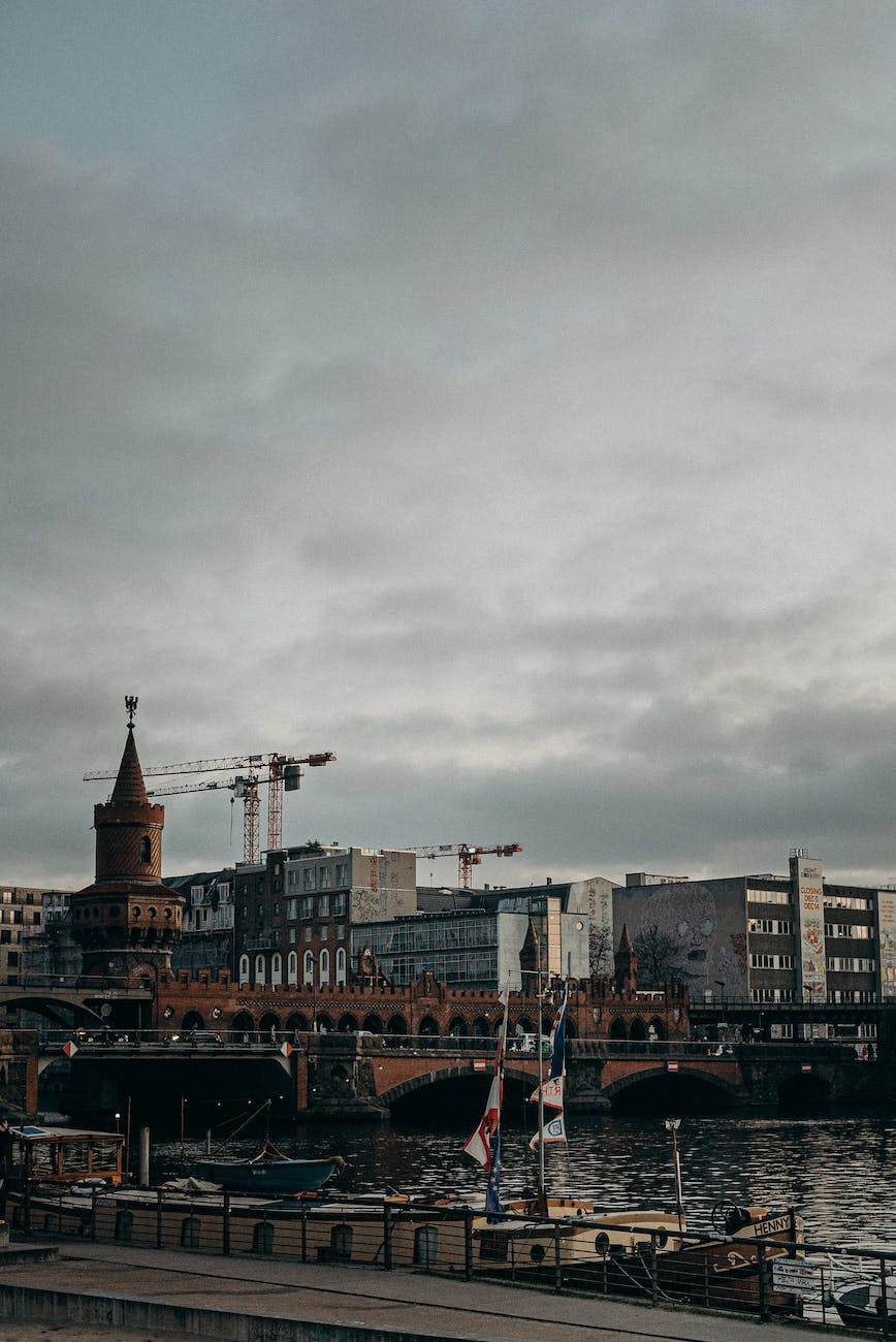 brown and white concrete building under white sky