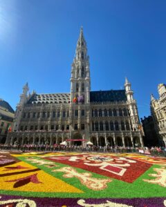 flower carpet event at grand place in belgium