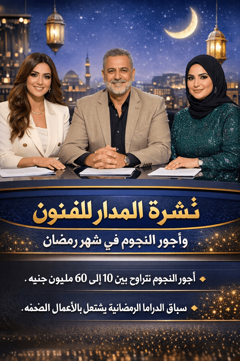 نشرة المدار للفنون  وأجور النجوم في شهر رمضان