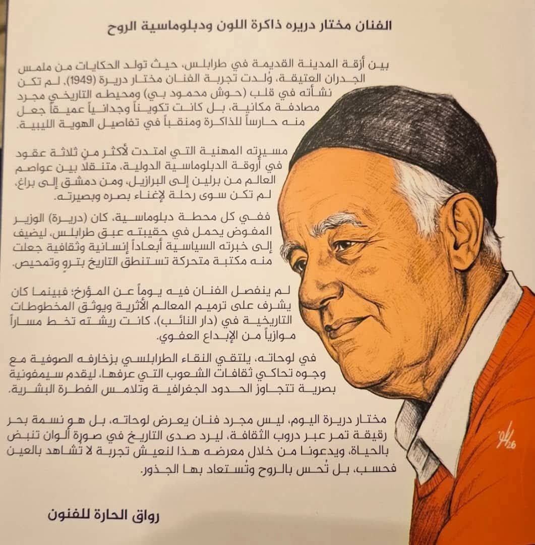 ما سر الازرق في لوحات الفنان الليبي مختار قريرة ؟