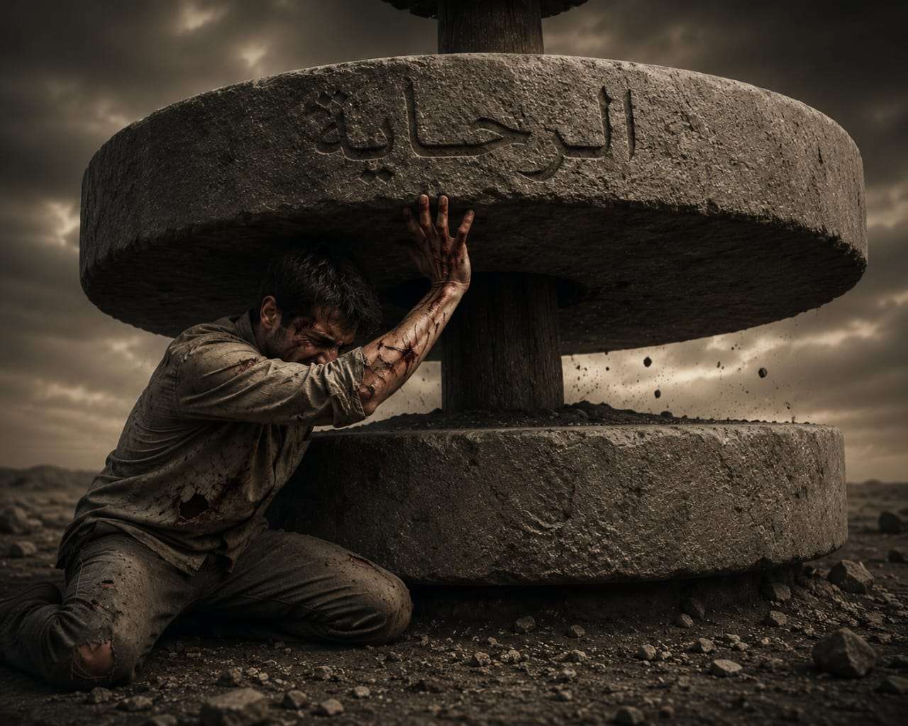 بين حجري الرحاية