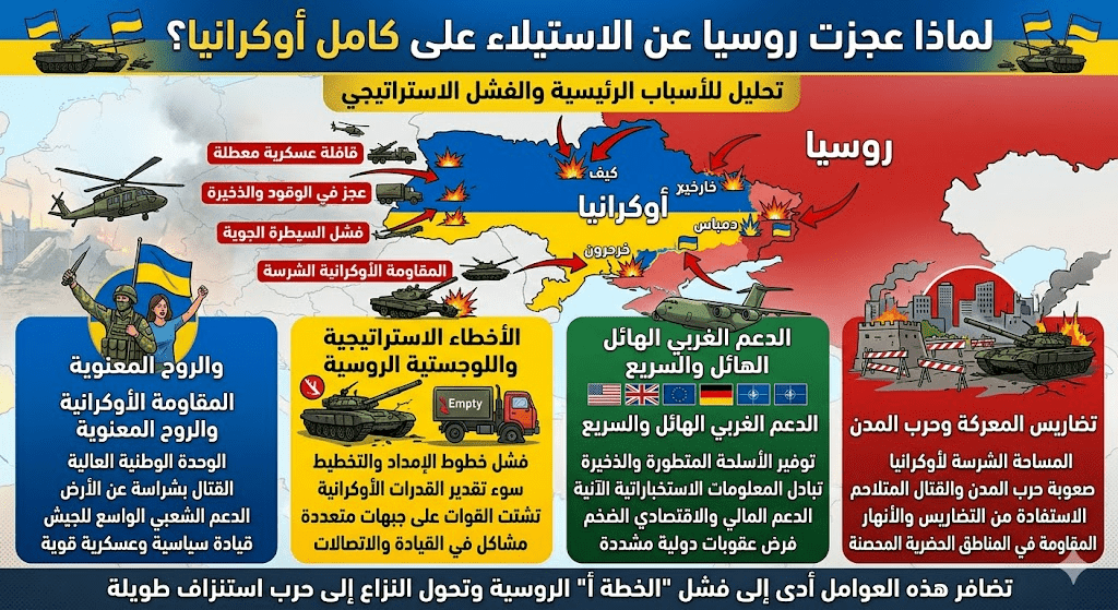لماذا عجزت روسيا عن الاستيلاء على كامل أوكرانيا رغم انسحاب الدعم الغربي؟وما الذي يدفع أوروبا نحو المصالحة مع بوتين؟