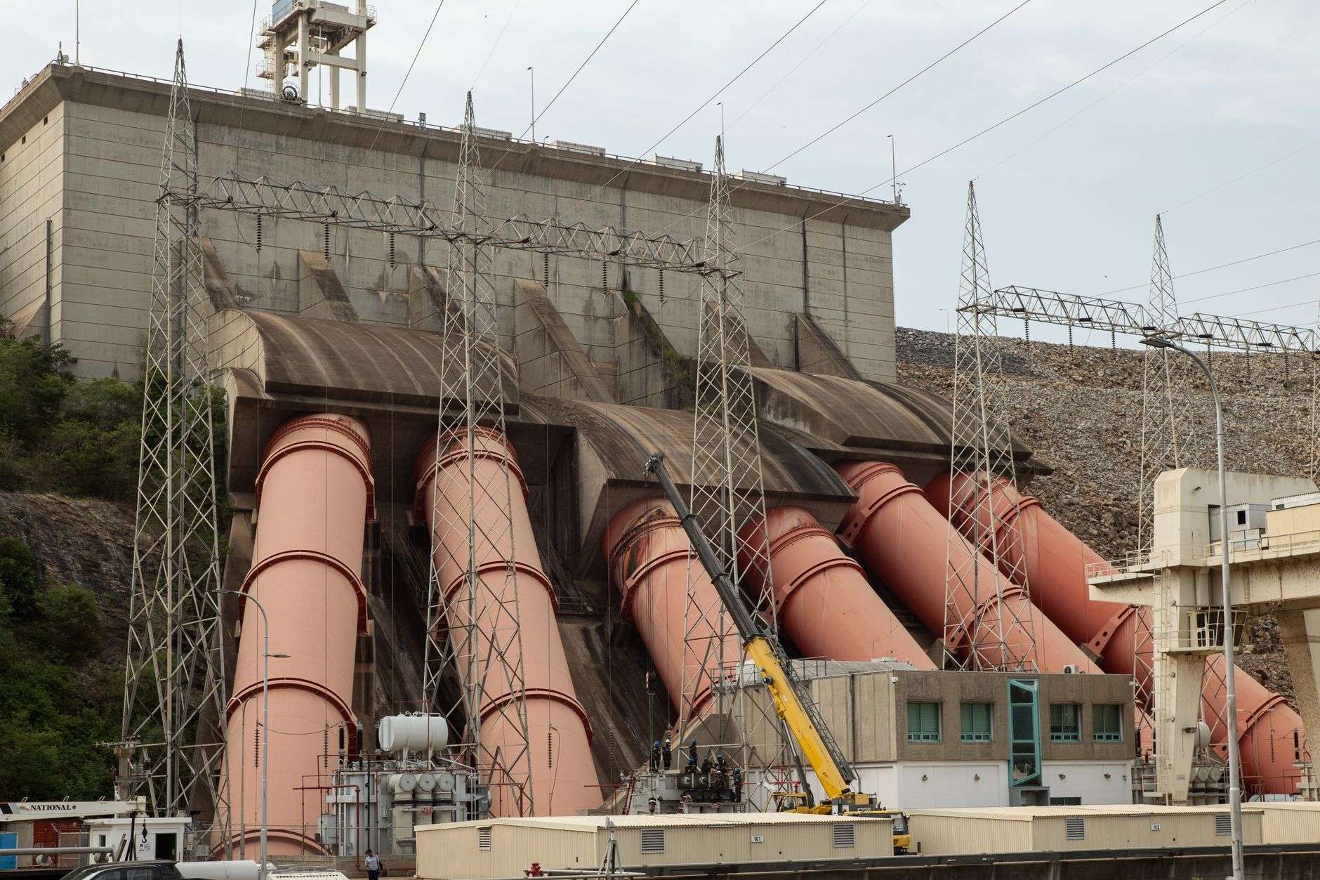 large hydroelectric power plant infrastructure