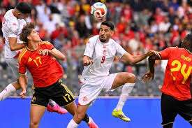 المنتخب البلجيكي يكسب المبارة مع تونس